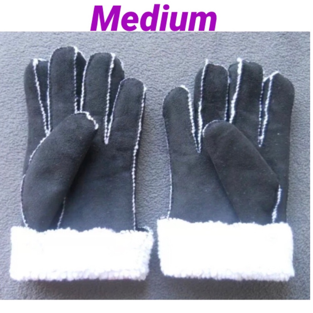 🍀PRICE FIRM🍀 🆕Women Faux Fur Black Winter Glove